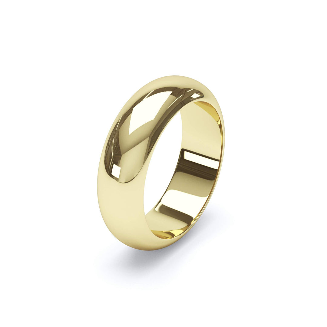 ARCTURUS — D Shape Wedding Band in 18k Yellow Gold