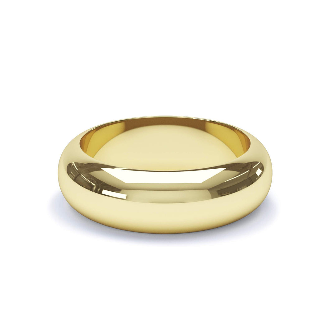 ARCTURUS — D Shape Wedding Band in 18k Yellow Gold