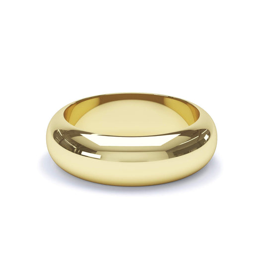 ARCTURUS — D Shape Wedding Band in 18k Yellow Gold