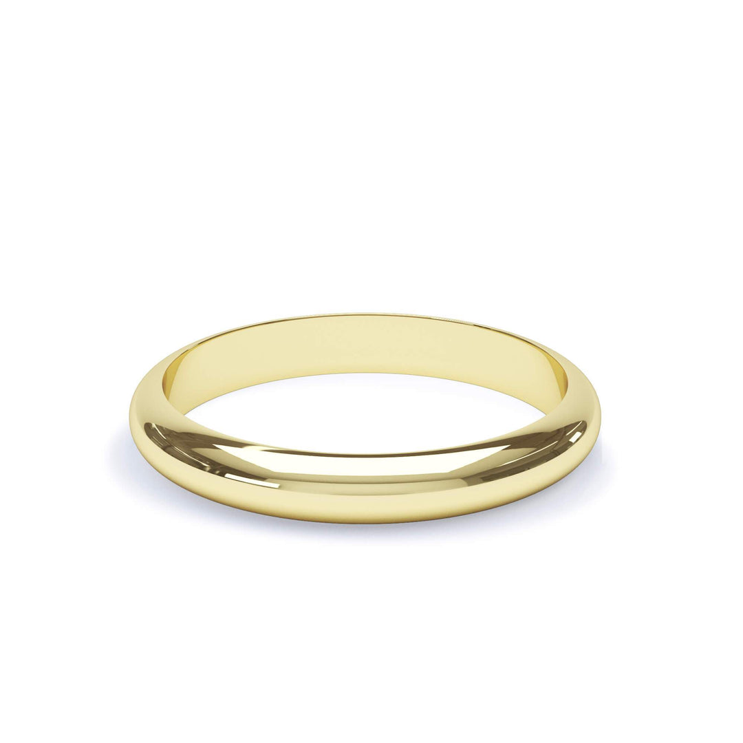 ARCTURUS — D Shape Wedding Band in 18k Yellow Gold
