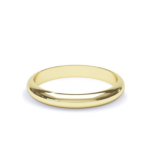 ARCTURUS — D Shape Wedding Band in 18k Yellow Gold