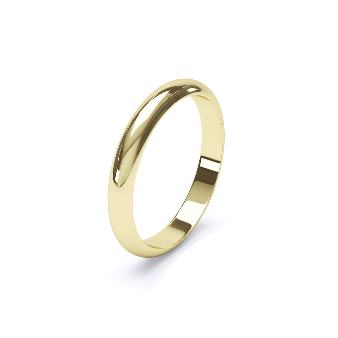 ARCTURUS — D Shape Wedding Band in 18k Yellow Gold