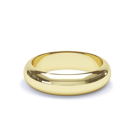 ARCTURUS — D Shape Wedding Band in 18k Yellow Gold