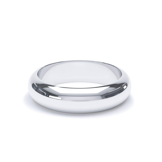 ARCTURUS — D Shape Wedding Band in 950 Platinum