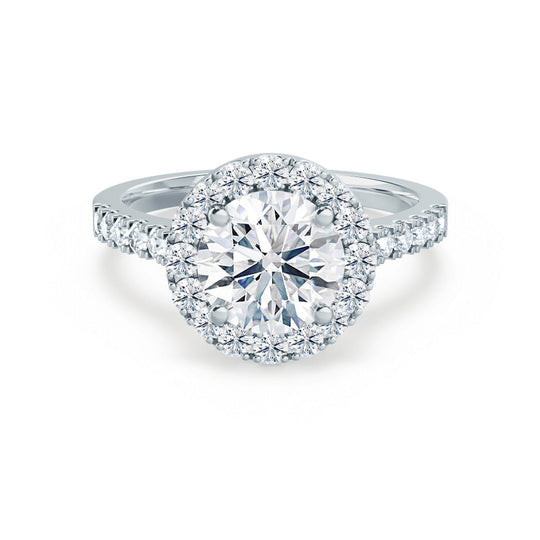 DAISY - Round Lab Diamond Platinum Halo