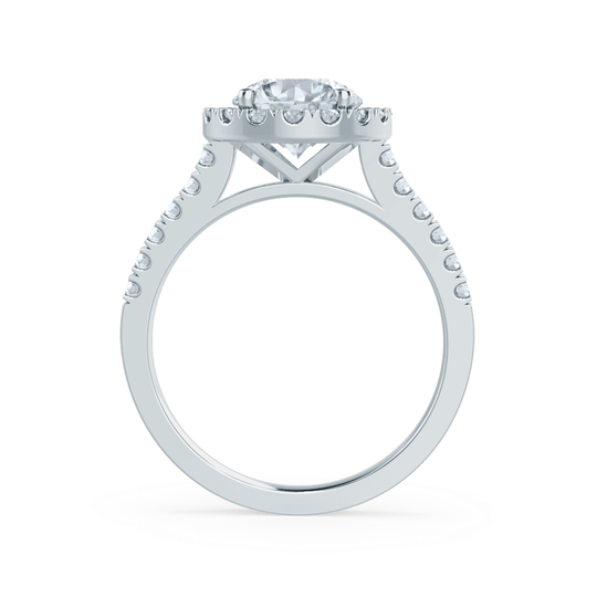 DAISY - Round Lab Diamond Platinum Halo