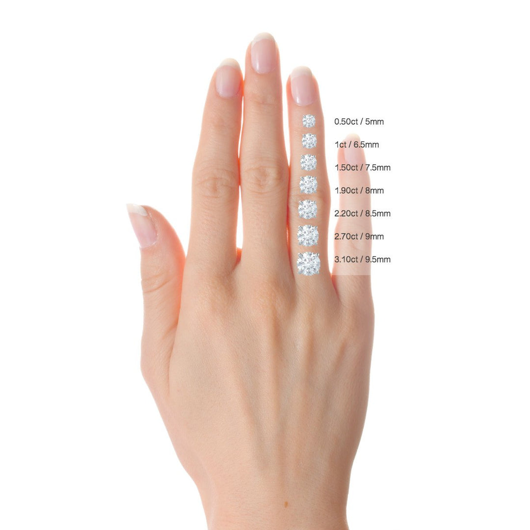 DAISY - Round Lab Diamond 18k Rose Gold Shoulder Set Ring