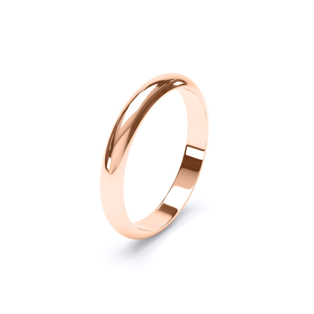 ARCTURUS — D Shape Wedding Band in 18k Rose Gold
