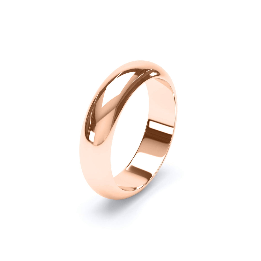 ARCTURUS — D Shape Wedding Band in 18k Rose Gold
