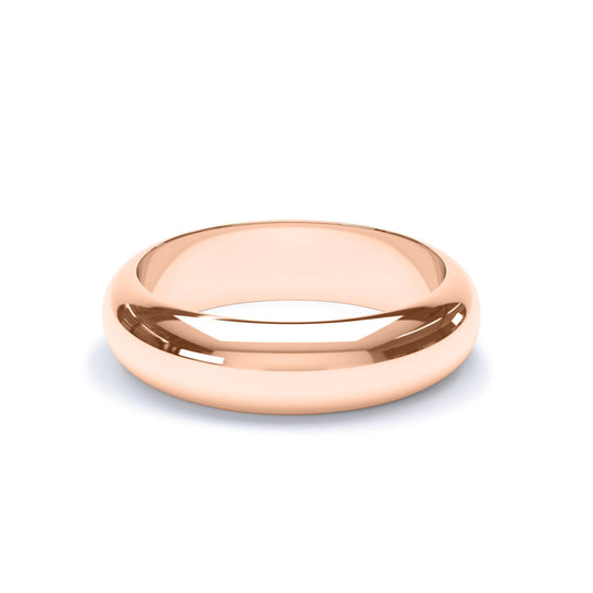 ARCTURUS — D Shape Wedding Band in 18k Rose Gold