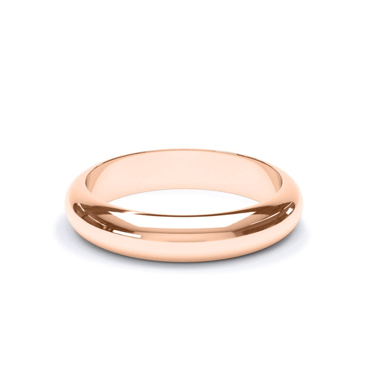 ARCTURUS — D Shape Wedding Band in 18k Rose Gold