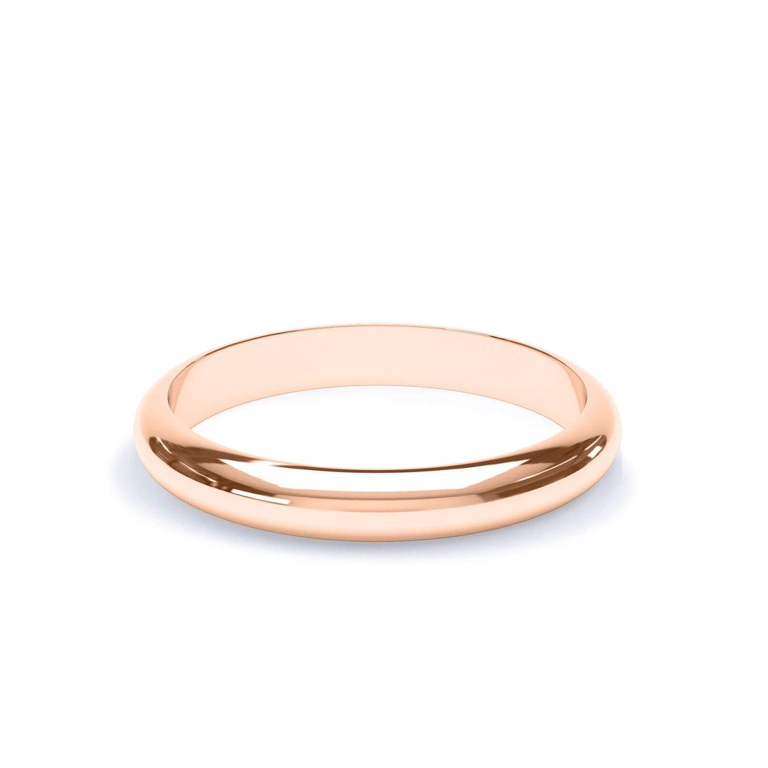 ARCTURUS — D Shape Wedding Band in 18k Rose Gold