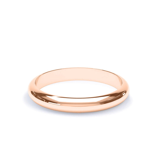 ARCTURUS — D Shape Wedding Band in 18k Rose Gold