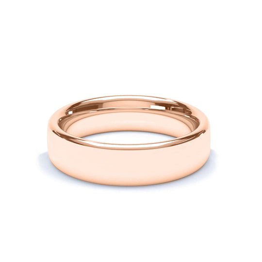 ATLAS — Oval Profile Wedding Band in 18k Rose Gold