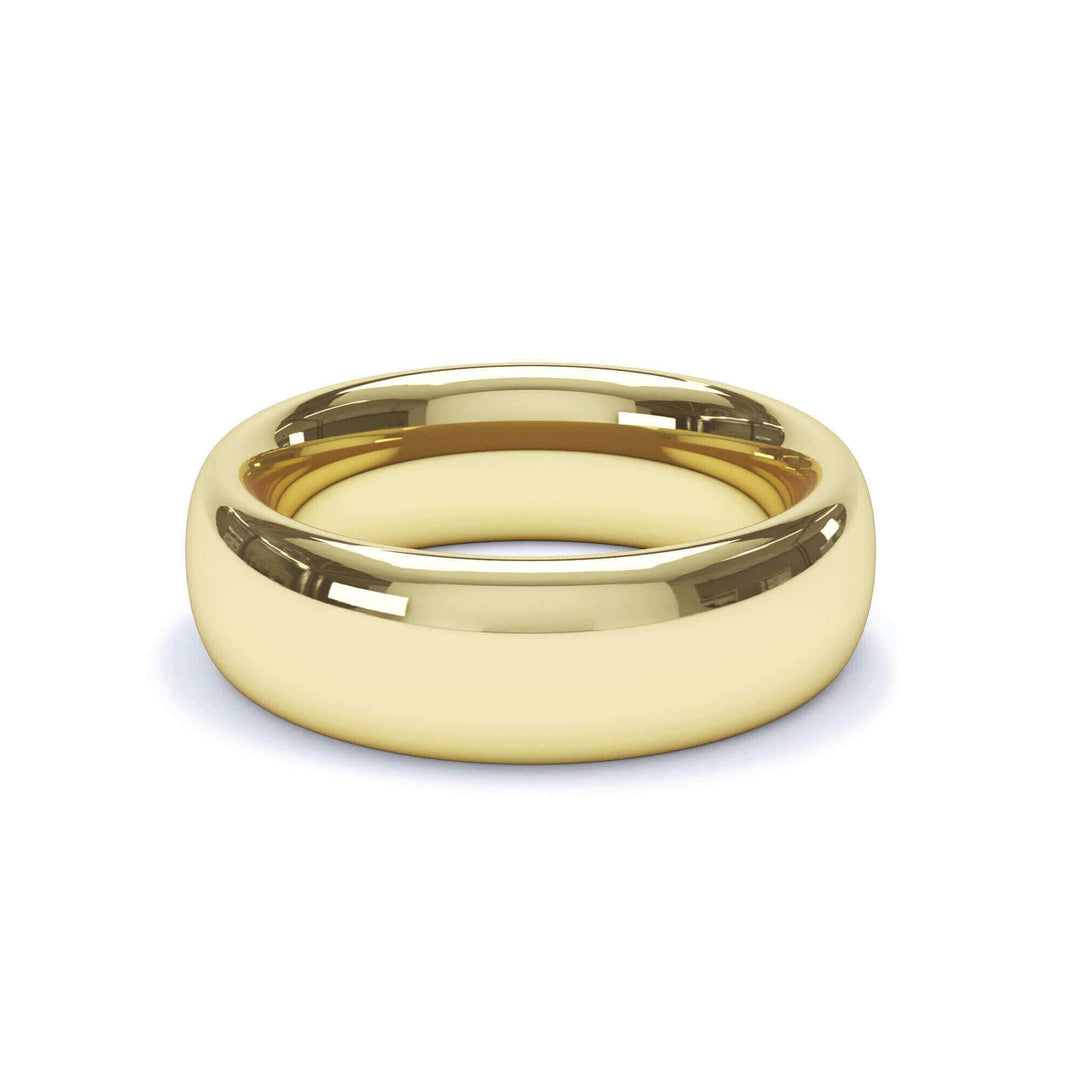 ATLAS — Oval Profile Wedding Band in 18k Yellow Gold