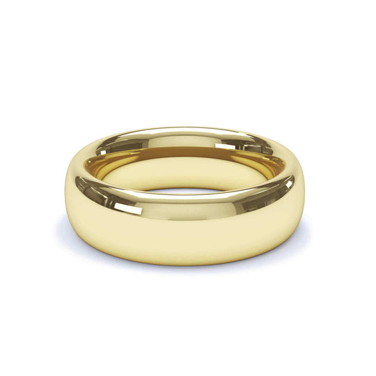 ATLAS — Oval Profile Wedding Band in 18k Yellow Gold
