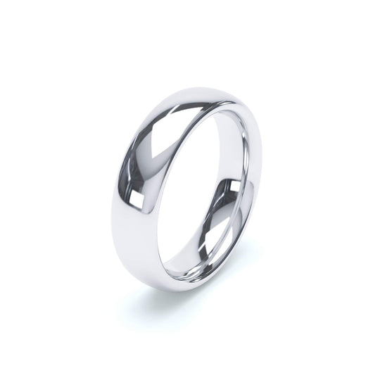 HELIOS — Regular Court Wedding Band in 18k White Gold