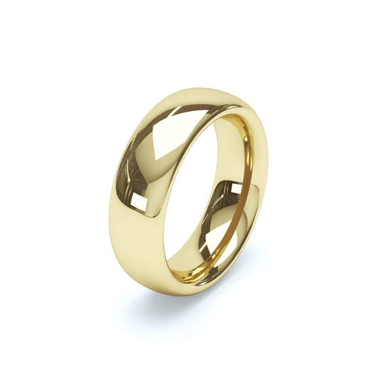 ATLAS — Oval Profile Wedding Band in 18k Yellow Gold