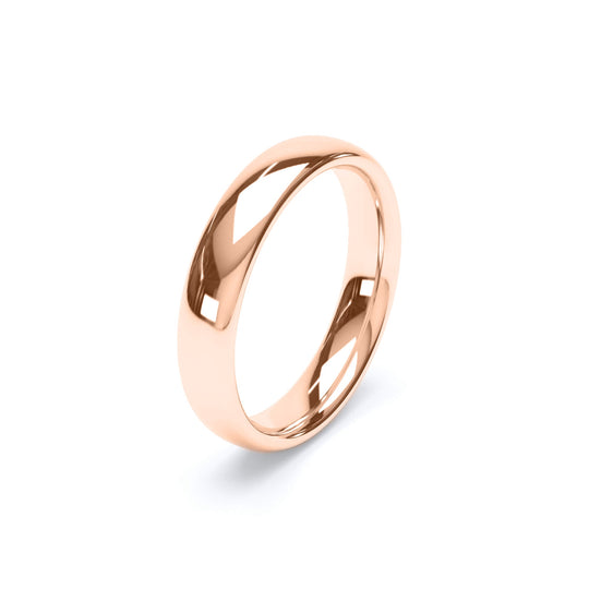ATLAS — Oval Profile Wedding Band in 18k Rose Gold