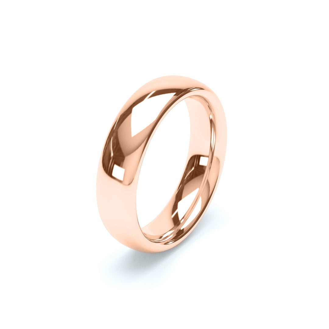 HELIOS — Regular Court Wedding Band in 18k Rose Gold