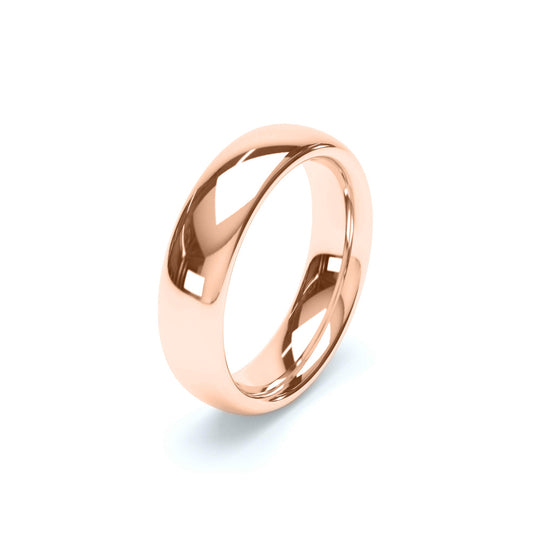 HELIOS — Regular Court Wedding Band in 18k Rose Gold