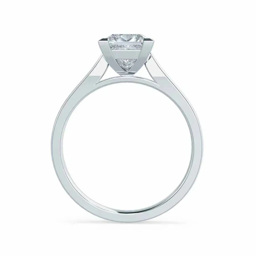 GARDENIA - Princess Natural Diamond 950 Platinum Solitaire