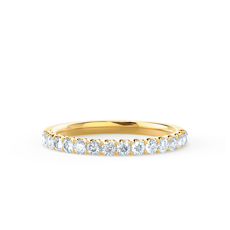 NOVA — Brilliant Round Pavé Eternity Wedding Band in 18k Yellow Gold