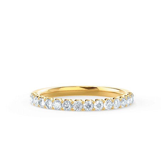 NOVA — Brilliant Round Pavé Eternity Wedding Band in 18k Yellow Gold