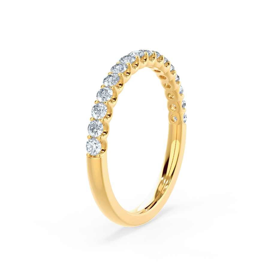 NOVA — Brilliant Round Pavé Eternity Wedding Band in 18k Yellow Gold