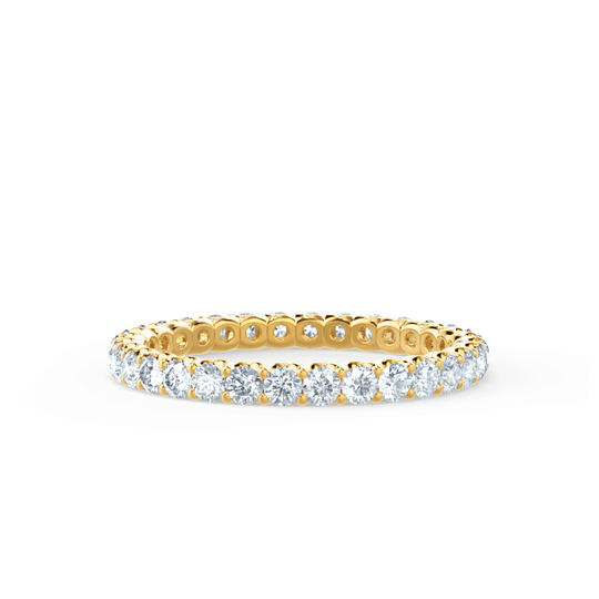 NOVA — Brilliant Round Pavé Eternity Wedding Band in 18k Yellow Gold