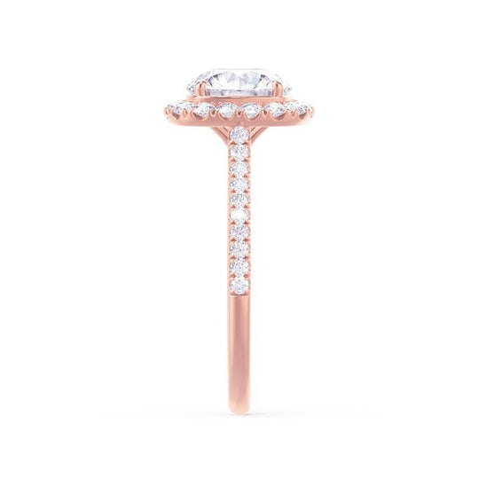 MAGNOLIA - Elongated Cushion Lab Diamond 18k Rose Gold Halo