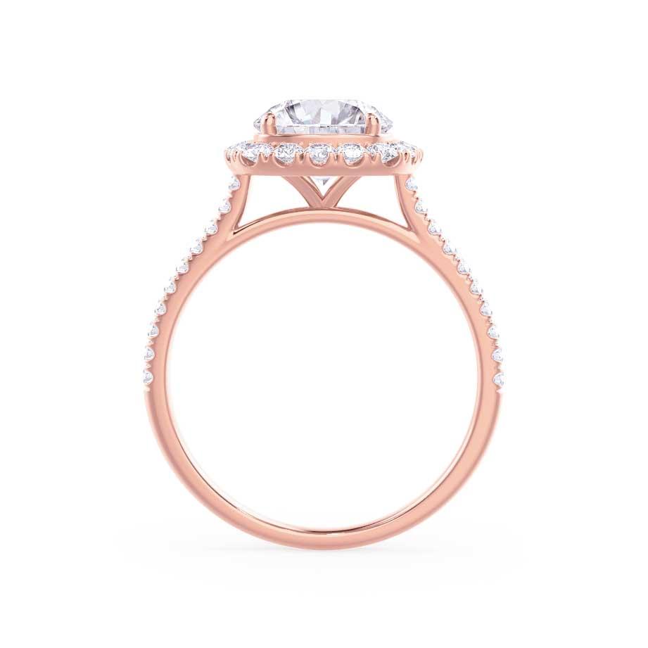 MAGNOLIA - Elongated Cushion Lab Diamond 18k Rose Gold Halo