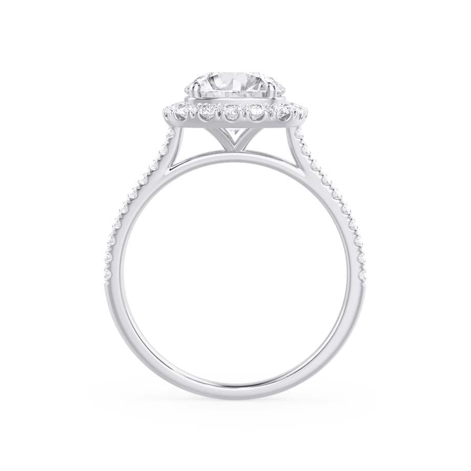 MAGNOLIA - Elongated Cushion Lab Diamond 18k White Gold Halo