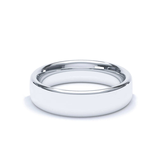 ATLAS — Oval Profile Wedding Band in 950 Platinum