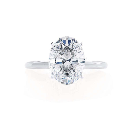 ORCHID - Oval Lab Diamond Platinum Petite Solitaire