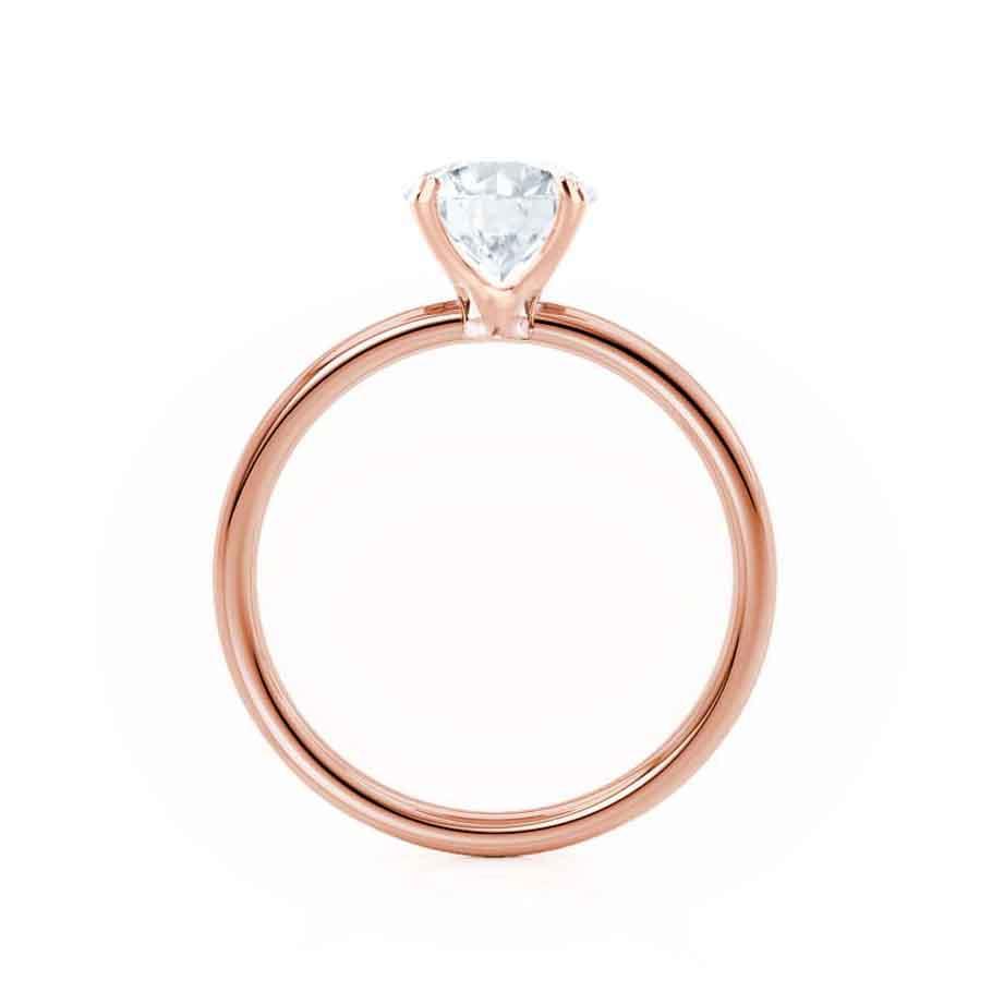 ORCHID - Oval Lab Diamond 18k Rose Gold Petite Solitaire