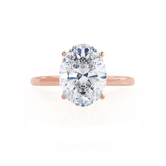 ORCHID - Oval Lab Diamond 18k Rose Gold Petite Solitaire