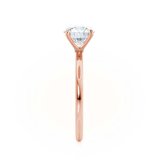 ORCHID - Oval Lab Diamond 18k Rose Gold Petite Solitaire