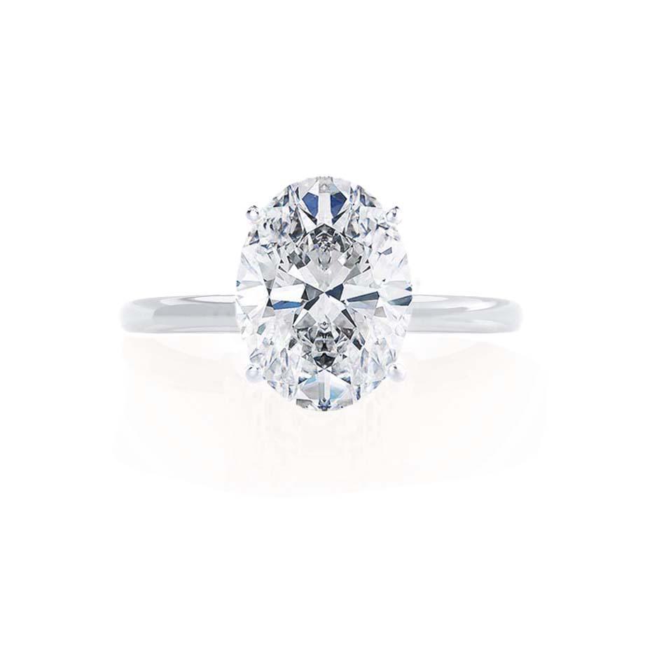ORCHID - Oval Lab Diamond 18k White Gold Petite Solitaire