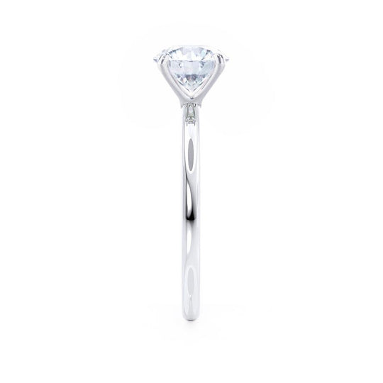 ORCHID - Oval Lab Diamond 18k White Gold Petite Solitaire