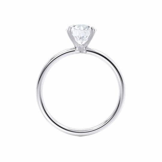 ORCHID - Oval Lab Diamond 18k White Gold Petite Solitaire