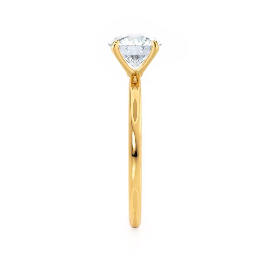 ORCHID - Oval Lab Diamond 18k Yellow Gold Petite Solitaire