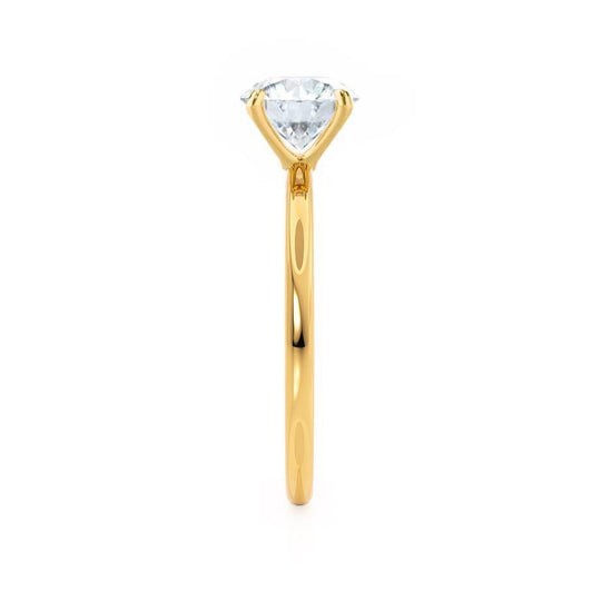 ORCHID - Oval Lab Diamond 18k Yellow Gold Petite Solitaire