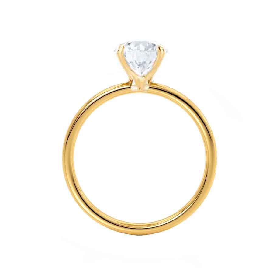 ORCHID - Oval Lab Diamond 18k Yellow Gold Petite Solitaire