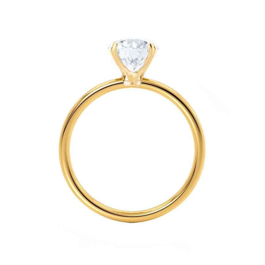 ORCHID - Oval Lab Diamond 18k Yellow Gold Petite Solitaire