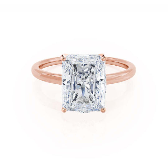 ORCHID - Radiant Natural Diamond 18k Rose Gold Solitaire