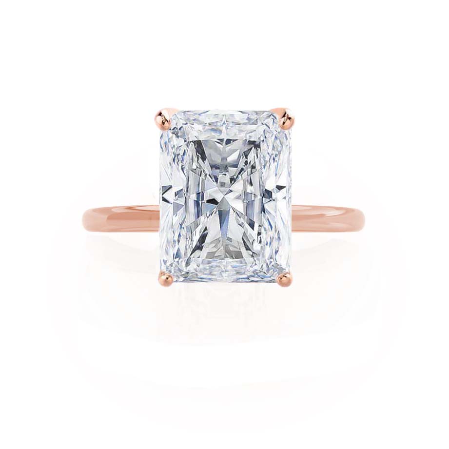 ORCHID - Radiant Natural Diamond 18k Rose Gold Solitaire