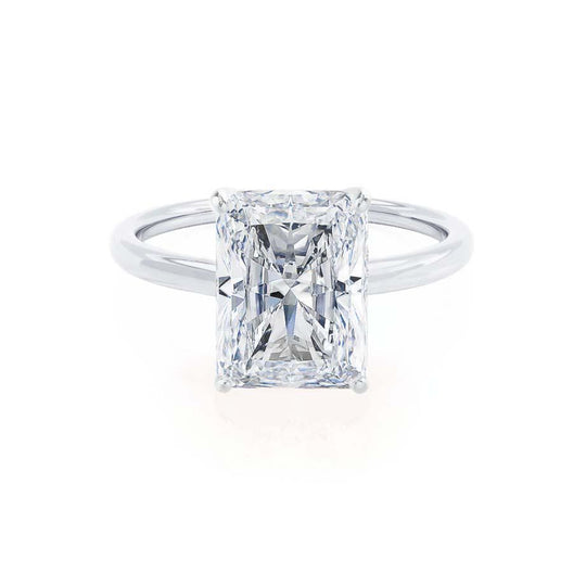 ORCHID - Radiant Natural Diamond 18k White Gold Solitaire