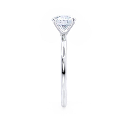 ORCHID - Radiant Natural Diamond 18k White Gold Solitaire
