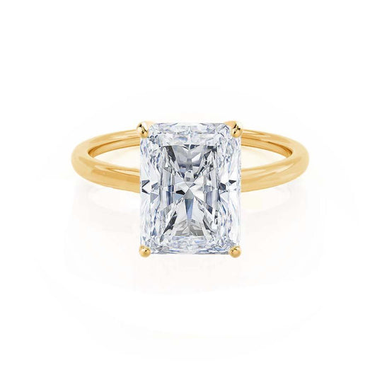 ORCHID - Radiant Natural Diamond 18k Yellow Gold Solitaire